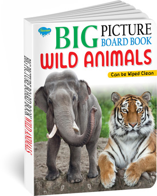 Big Picture Board Book Wild Animals | Can Be Wiped Clean(Hardcover, Manoj Publications)