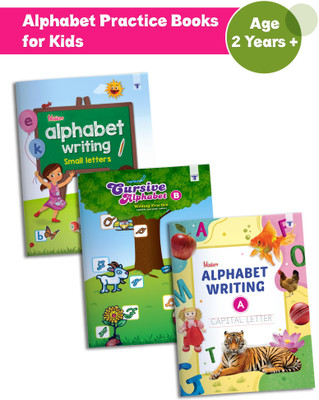English Alphabet Book For Kids | Alphabet Writing Practice Books | Age 3 To 8 Year | ABCD Capital, Small And Cursive Letter Practice For Nursery, Preschool And Primary Children | 3 Books(Paperback, Target Publications)