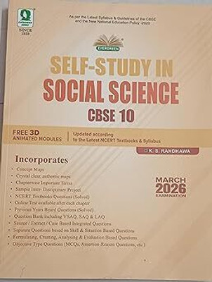 Evergreen Self Study In Social Science: For 2026 Examinations (Class 10) Paperback – 1 MARCH 2026(Paperback, K.S.Randhawa)
