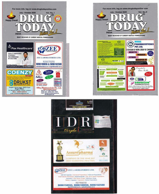 Drug Today July To October, 2020 With IDR Drug Book, 2019 Pack Of 3 Books Paperback – 1 January 2020(Paperback, DRUG TODAY)