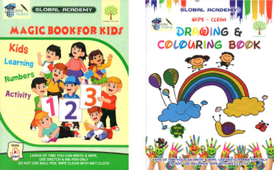 Kids Learning Numbers Activity Book + Drawing & Colouring Book For Kids | Reusable Write & Wipe Book | Write & Draw Lakhs Times|Save Paper|(Paperback, Global Academy) Kids Learning Numbers Activity Book + Drawing & Colouring Book For Kids | Reusable Write & Wipe Book | Write & Draw Lakhs Times|Save Paper|(Paperback, Global Academy)