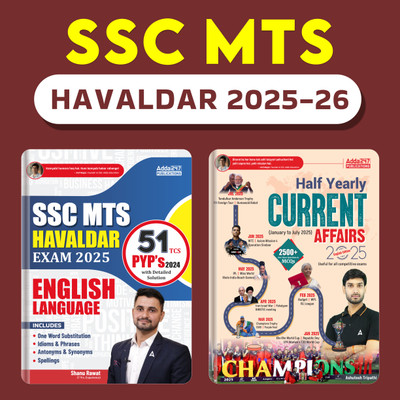 SSC MTS Havaldar Exam 2025 English Language Book With 51 Previous Year Papers 2024 And Detailed Solutions & Half Yearly Current Affairs January'25 To July' 2025 With 2500+ One Liner Questions & MCQs (Set Of 2)(Paperback, Shanu Rawat & Ashutosh Tripathi)