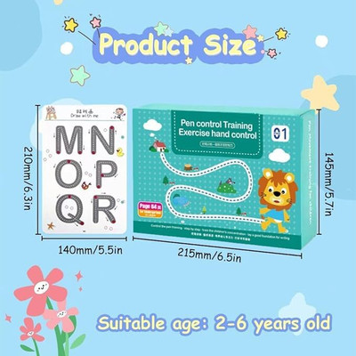 Pen Control Practice Book For Kids – Reusable Tracing & Writing Workbook With Pens(Paperback, Practice Book Set)