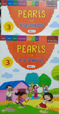 Combo Pack Of Pearls For ICSE School Class 3 Part 1 And 2(Pepper back, Ratna Sagar)