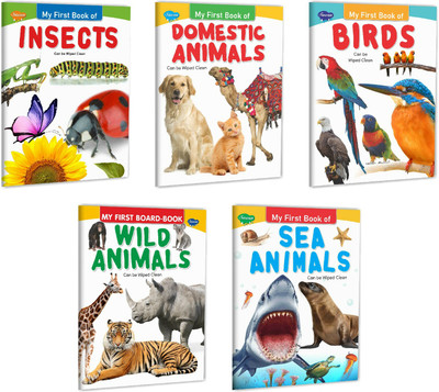 Picture Book Collections For Early Learning (Set Of 5) - My First Book Of Wild Animals, My First Book Of Domestic Animals, My First Book Of Birds, My First Book Of Insects And My First Book Of Sea Animals(Paperback, Sawan)