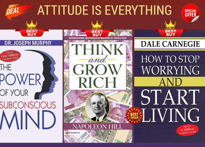 Attitude Is Everything Combo: Set Of 3 Books (How To Stop Worrying And Start Living + The Power Of Your Subconscious Mind + Think And Grow Rich)(Paperback, Dale Carnegie;Dr. Joseph Murphy;Napoleon Hill) Attitude Is Everything Combo: Set Of 3 Books (How To Stop Worrying And Start Living + The Power Of Your Subconscious Mind + Think And Grow Rich)(Paperback, Dale Carnegie;Dr. Joseph Murphy;Napoleon Hill)