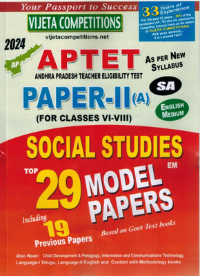 AP TET 2024 School Assistant Paper IIA Social Studies Top 29 Model Papers [ ENGLISH MEDIUM ](Paperback, Vijeta Competition Editorial Board)
