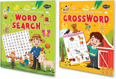 Pack Of 2 Fun Activity For Little Ones Word Search And Crossword | By Sawan(Paperback, Sawan)