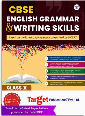 CBSE Class 10 English Grammar Notes Book | Solved And Practice Exercises Based On NCERT Syllabus | Topicwise X CBSE Board Exam Questions With Solutions | Includes Workbook Solutions(Paperback, Content Team at Target Publications)