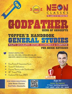 General Studies (English) Polity, History, Geography, Economics & Computer Godfather Topper's Handbook By Neon Classes For All Exams
