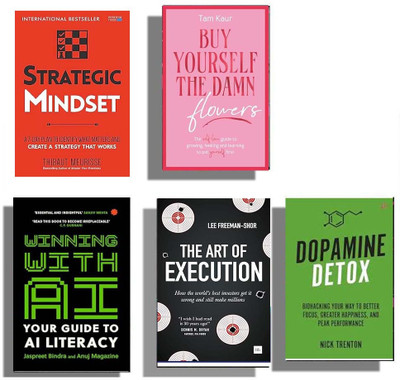 Best Seller 5 Books Combo ( Strategic Mindset + Buy Yourself Time Damn + Winning With AI + The Art Of Execution + Dopamine Detox ) English(Paperback, Thibaut Meurisse, Tam Kaur, Jaspreet Bindre)