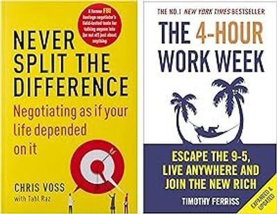 The 4-Hour Work Week: Escape The 9-5, Live Anywhere And Join The New Rich+Never Split The Difference: Negotiating As If Your Life(Paperback, Combo) The 4-Hour Work Week: Escape The 9-5, Live Anywhere And Join The New Rich+Never Split The Difference: Negotiating As If Your Life(Paperback, Combo)