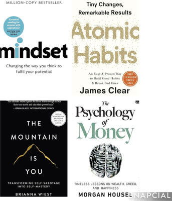 Combo , Mindset , Atomic Habits, The Psychology Of Money, The Mountain Is You . ( Combo Set Of 4 Books )(Paperback, Pvt India)