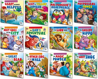 Story Books For Beginners Pack Of 12 Books| Early Reader Series In Large Font(Paperback, Sawan)