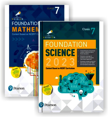 Nvision Foundation Mathematics And Science Class 7 (Combo Of 2 Books ), Based On NCERT Curriculum 2023, Includes Digital Assessment & Video - Pearson(Paperback, Prashant Jain, Nisha Gautam, Aditi Vyas)