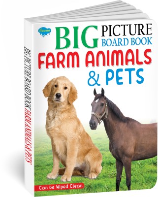 Big Picture Board Book Farm Animals & Pets | Can Be Wiped Clean(Hardcover, Manoj Publications)