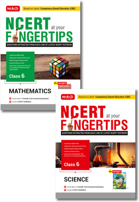 MTG Class-6 NCERT At Your Fingertips Science & Mathematics (Set Of 2 Books) - Chapterwise Topicwise Practice Corner, NCERT Exemplar Problems MCQs, NCERT Notes, Assertion & Reason | Based On Latest CBE Pattern(Paperback, MTG Editorial Board)