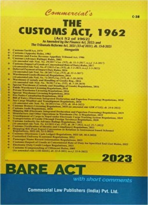 Customs Act, 1962 - BARE ACT - Latest 2023 Edition Commercial(Paperback, Commercial)