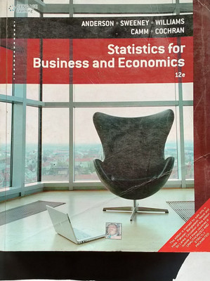 STATISTICS FOR BUSINESS AND ECONOMICS (Old Book)(Paperback, David R. Anderson, Dennis J. Sweeney)
