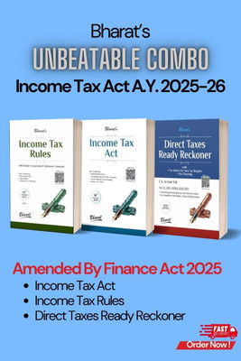 Bharat’s Combo Of 3– Income Tax Act A.Y. 2025-26 (Amended By Finance Act, 2025)(Paperback, C.A Arvind Tuli)