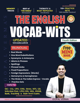 The English Vocab-Wits With Free Mini Book By Gopal Verma Sir | Bilingual | Fourth Edition | Useful For All Competitive Exams(Paperback, Gopal Verma)
