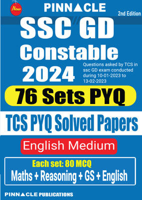 SSC GD Constable 2024: 76 TCS Sets Solved Papers English Medium(Paperback, Pinnacle Publications)