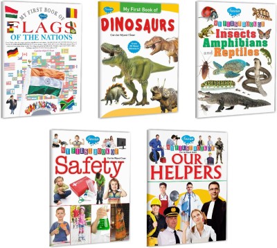 Picture Book Collections For Early Learning (Set Of 5) - My First Book Of Our Helpers, My First Book Of Safety, My First Book Of Flags Of The Nations, My First Book Of Dinosaurs And My First Book Of Amphibians And Reptiles(Paperback, Sawan)