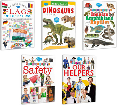 Picture Book Collections For Early Learning (Set Of 5) - My First Book Of Our Helpers, My First Book Of Safety, My First Book Of Flags Of The Nations, My First Book Of Dinosaurs And My First Book Of Amphibians And Reptiles(Paperback, Sawan)