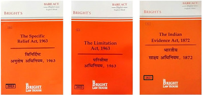The Specific Relief Act, 1963 With The Limitation Act, 1963 And The Indian Evidence Act, 1872 Combo Of There Bare Acts Diglot (English/Hindi) 2023(Paperback, Bright Law House)