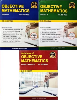 Objective Mathematics For JEE Mains - Volume 1 & 2 + Solutions For Same - Set Of 3 Books - 25th Anniversary Special Edition - 2023-24/Ed. Product Bundle – Special Edition, 31 March 2023(Paperback, by R. D. Sharma (Author))