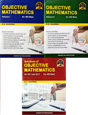 Objective Mathematics For JEE Mains - Volume 1 & 2 + Solutions For Same - Set Of 3 Books - 25th Anniversary Special Edition - 2023-24/Ed. Product Bundle – Special Edition, 31 March 2023(Paperback, by R. D. Sharma (Author))