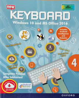New Keyboard Windows 10 And MS Office 2016 Class 4(Pepper back, Sangeeta panchal, Alka sabharwal)