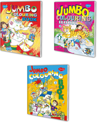 JUMBO Colouring Book – 1 To 3 | Set Of 3 Books(Paperback, Manoj Publications Editorial Board)