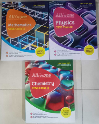All In One Class 12th Mathematics + All In One Class 12th Physics + All In One Class 12th Chemistry For CBSE Exam 2024 Combo (Set Of 3 Books)(Paperback, ARIHANT EXPERTS) All In One Class 12th Mathematics + All In One Class 12th Physics + All In One Class 12th Chemistry For CBSE Exam 2024 Combo (Set Of 3 Books)(Paperback, ARIHANT EXPERTS)