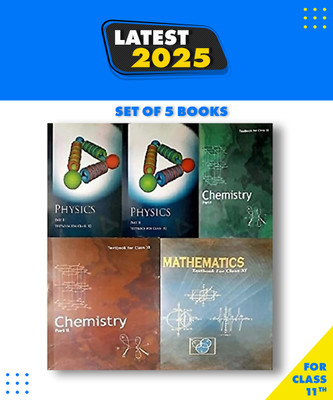 NCERT Class 11th (PCM) Set Of 5 Books Physics Part 1 & 2 Chemistry Part 1 & 2 And Mathematics NCERT Paperback In English MEDUIM(Paperback, NCERT)