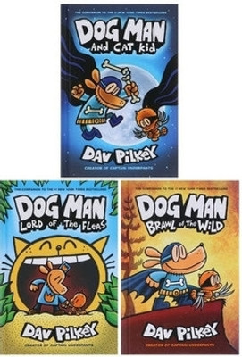 Dog Man 4,5&6 And Cat Kid + Lord OF The Fleas + Brawl OF The Wild Combo Book Set Author By Dev Pilkey(Hardcover, Dev pilkey)