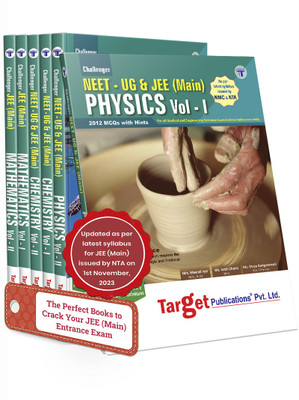 JEE Books | JEE Mains Challenger PCM Books | Engineering Entrance Exam | Chapterwise MCQs With Solutions | Question Paper With Answer Key | Model Papers | Physics, Chemistry And Maths | 6 Books(Paperback, Target Publications)