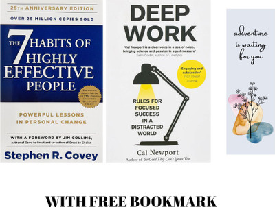 The Seven Habit Highly Effective Of People + Deep Work 2 Books With Free Customize Bookmark(Peperback, Stephen R. Covey) The Seven Habit Highly Effective Of People + Deep Work 2 Books With Free Customize Bookmark(Peperback, Stephen R. Covey)