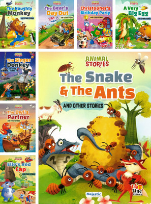 Animal Stories - Set Of 8 Books (14-In-1 Storybooks For Kids) | Illustrated Moral Tales For Children(Paperback, Generic)