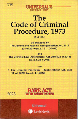 Universal’s The Code Of Criminal Procedure, 1973, Edition 2023(Paperback, Universal Law Publication)