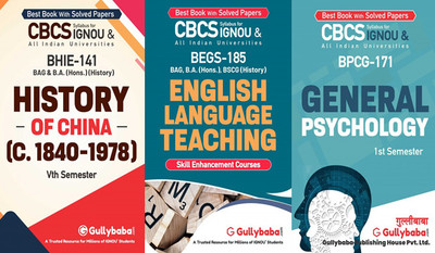 BHIE-141 History Of China(C.1840–1978) BEGS-185 English Language Teaching BPCG-171 General Psychology(Paperback, GPHExpert)