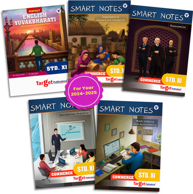 Std 11 Commerce Books | Economics, OC, BK, SP And English | Smart Notes | FYJC Commerce Guide | Maharashtra State Board | Based On Std 11th New Syllabus | Set Of 5 Books(Paperback, Target Publications)