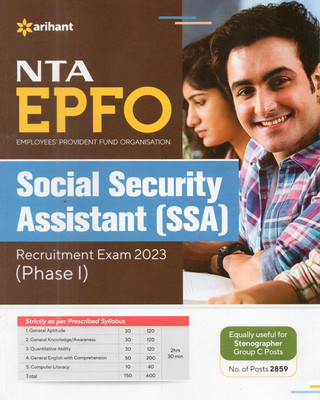 Arihant Nta Epfo Social Security Assistant [ssa] Recruitment Exam 2023 (Phase-1)(Paperback, EXPERT TEAM)