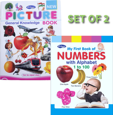 Set Of 2 Books For Kids – Book 1: My First Book Of Numbers 1-100 With Alphabet | Book 2: Picture General Knowledge Book | Early Learning Combo For Toddlers & Preschoolers(Paperbeck, AP SINHA)