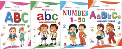 Writing Practice Books For Kids, ABC Capital Latters, Small Latters Numbers 1-50(Paperback, Esha)