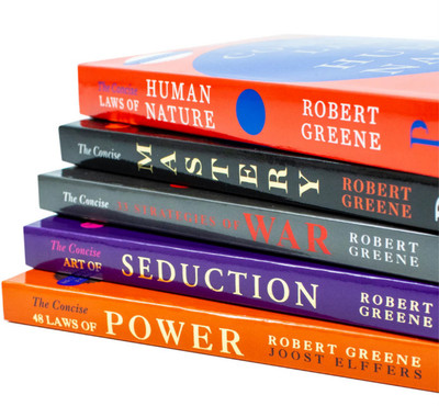 Robert Greene 5 Books Set | Self-Help, Psychology & Strategy Collection | The Concise Edition: 48 Laws Of Power, Laws Of Human Nature, Mastery, Art Of Seduction & 33 Strategies Of War(Paperback, Robert Greene)