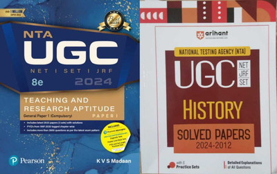 Pearson, NTA-UGC NET JRF EXAM TEACHING AND RESEARCH APTITUDE General Paper 1 Or Arihant NTA UGC NET/JRF/SET History Solved Papers(Paperback, kvs madan, ritu raj)
