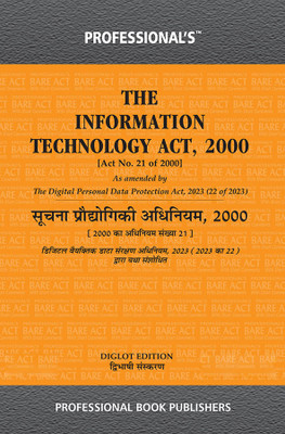 PROFESSIONAL'S CYBER LAWS Containing Information Technology Act, 2000 Bare Act Diglot Edition Hindi English(Paperback, Hindi, Professional Ed team)