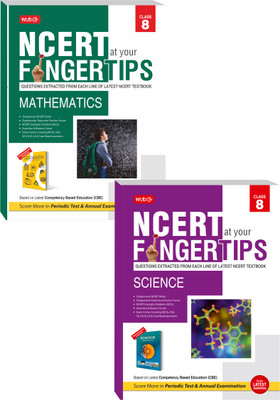 MTG NCERT At Your Fingertips Class 8 Mathematics & Science (Set Of 2 Books) - Chapterwise Topicwise Practice Corner, NCERT Notes & Exemplar Problems MCQs, Assertion & Reason | Based On Latest CBE Pattern(Paperback, Mtg Editorial Board)