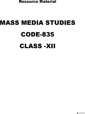 MASS MEDIA STUDIES CODE - 835 Class 12th CBSE(Paperback, JMD BOOKS)